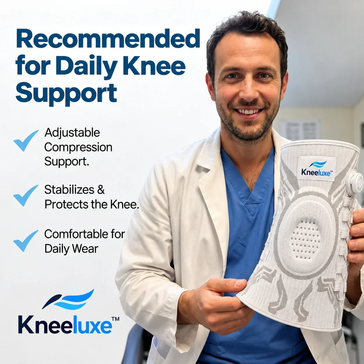 Kneeluxe™ – Premium Knee Brace for Stable, Everyday Comfort