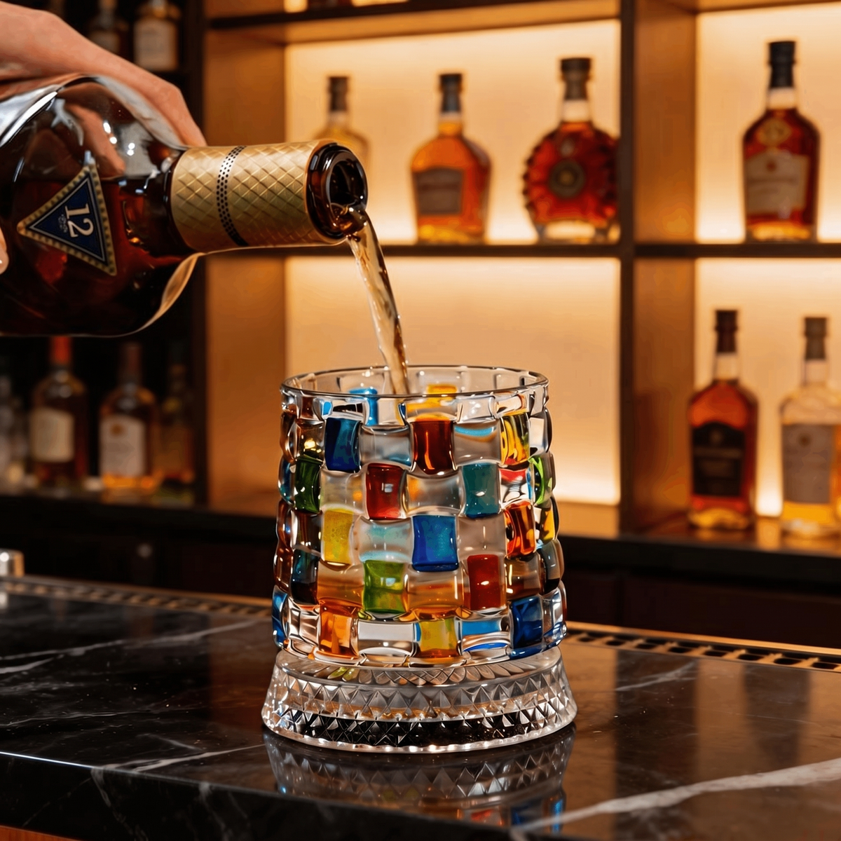 VinoSpin⢠Rotating Whisky Glass | Stylish Drinking with a Gentle Swirling Motion