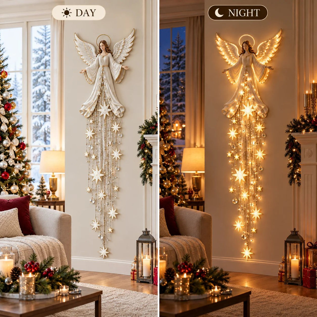 Celestara™ Angel Christmas Light | Warm Starry Glow & Festive Cosy Ambience