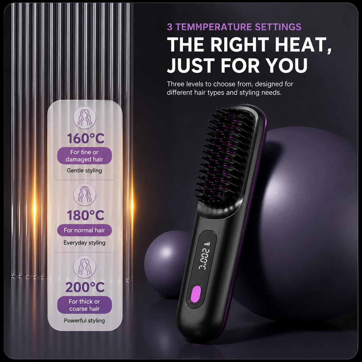 SleekGo™ Portable Cordless Hair Straightener | Smooth, Frizz-Free Hair On the Go
