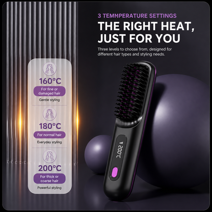 SleekGo™ Portable Cordless Hair Straightener | Smooth, Frizz-Free Hair On the Go