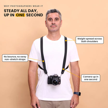 ViewStrap™ – Practical chest strap for cameras & binoculars