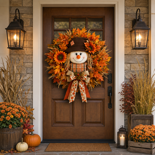 AutumnGlow™ Fall Wreath with Lights | A Warm Welcome for Your Front Door