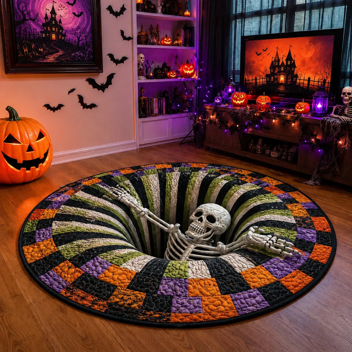 SpookDepth™ 3D Halloween Illusion Rug | Spooky Depth Effect