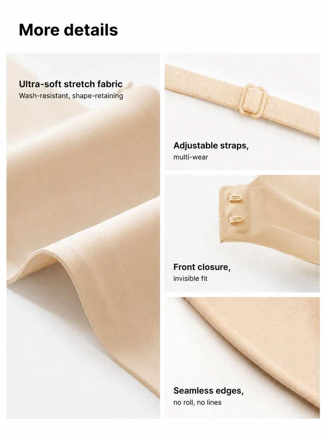 Strapelle™ Strapless Push-Up Bra | Secure Hold & Seamless Look