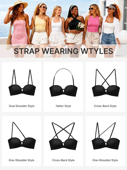 Strapelle™ Strapless Push-Up Bra | Secure Hold & Seamless Look