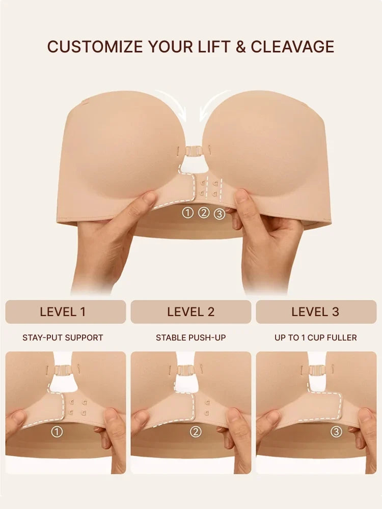 Strapelle™ Strapless Push-Up Bra | Secure Hold & Seamless Look