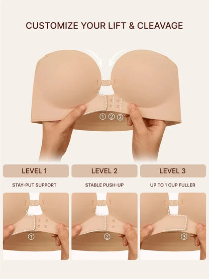 Strapelle™ Strapless Push-Up Bra | Secure Hold & Seamless Look