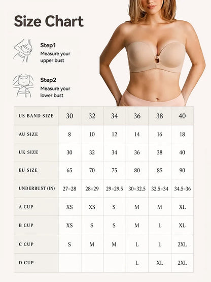 Strapelle™ Strapless Push-Up Bra | Secure Hold & Seamless Look