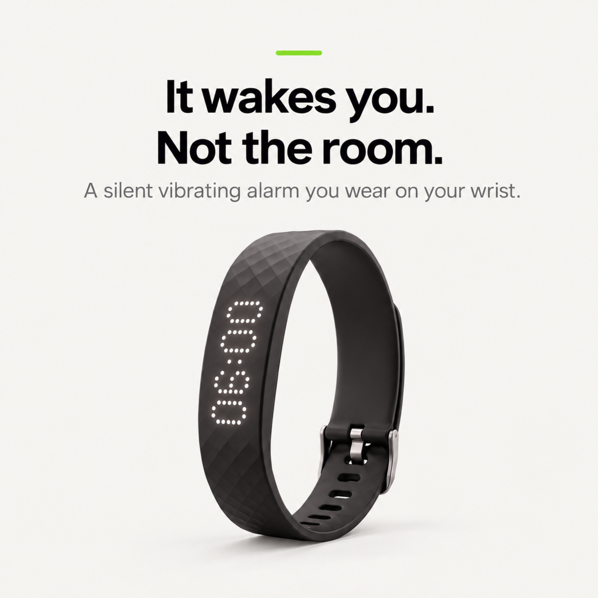 Snoozelle™ – Wearable Vibration Alarm for Gentle Daily Wake-Ups