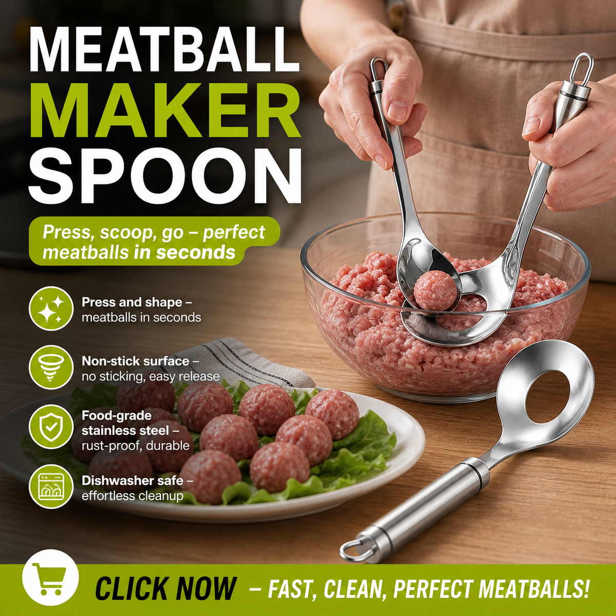 MeatForm™ Meatball Maker | Faster Shaping & Cleaner Kitchen Prep