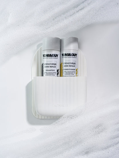 AquaNest™ – Silicone Adhesive Shower Caddy with Drainage