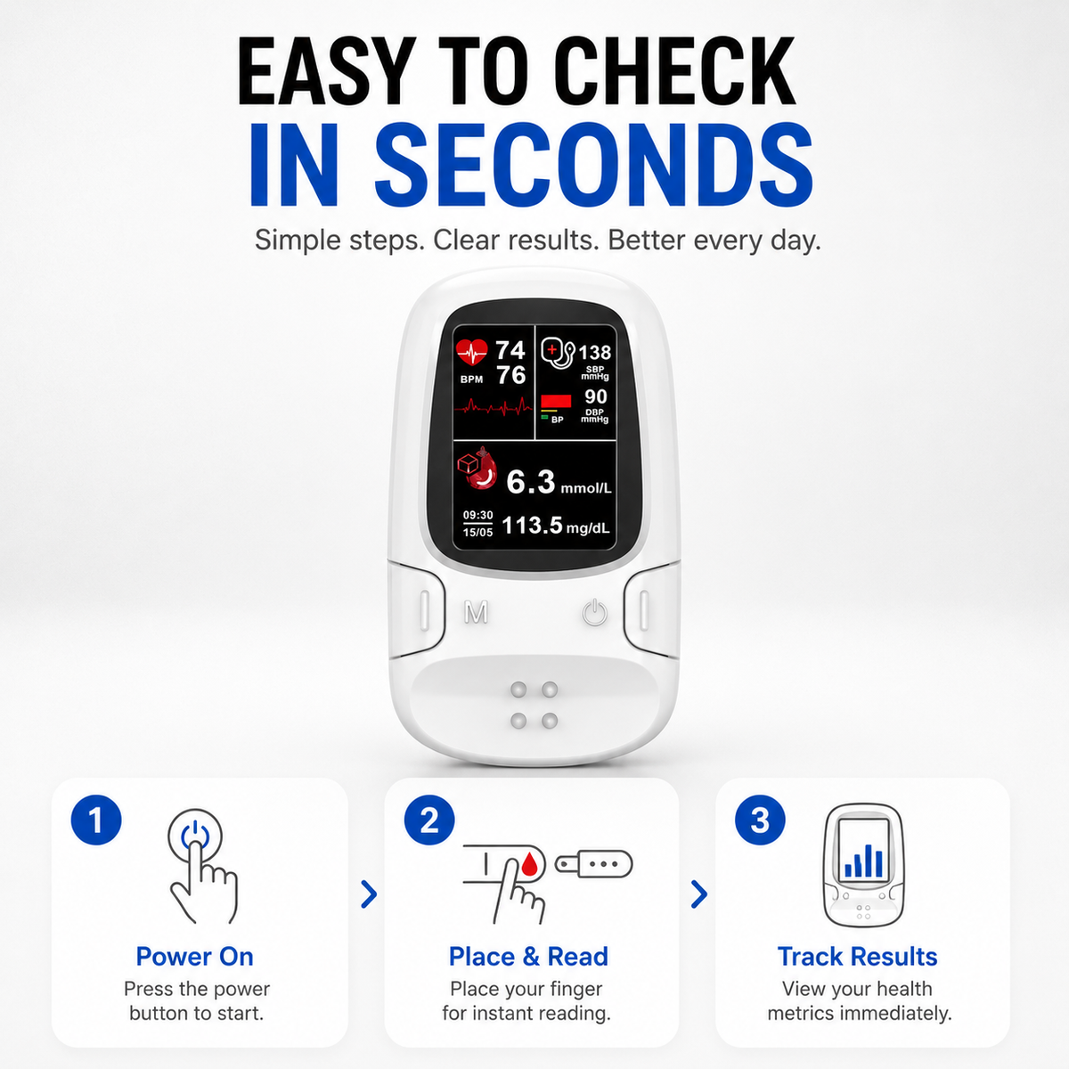 VitalSense™ Health Monitor – For Simple & Contact-Free Measurements