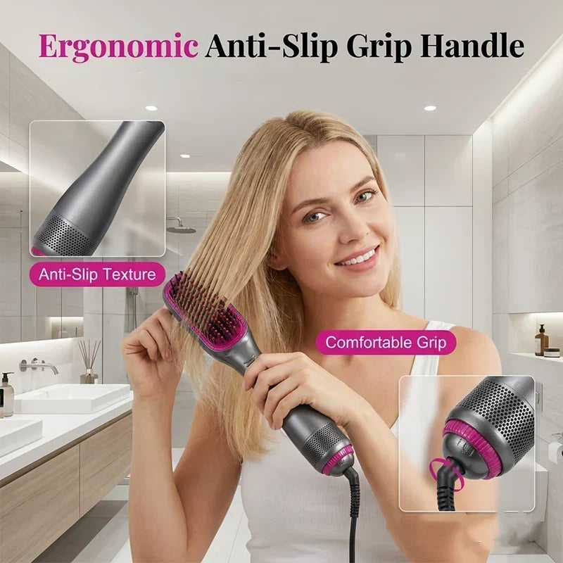 Veloura™ 3-in-1 Hot Air Brush | Smooth, Voluminous Hair with Less Effort