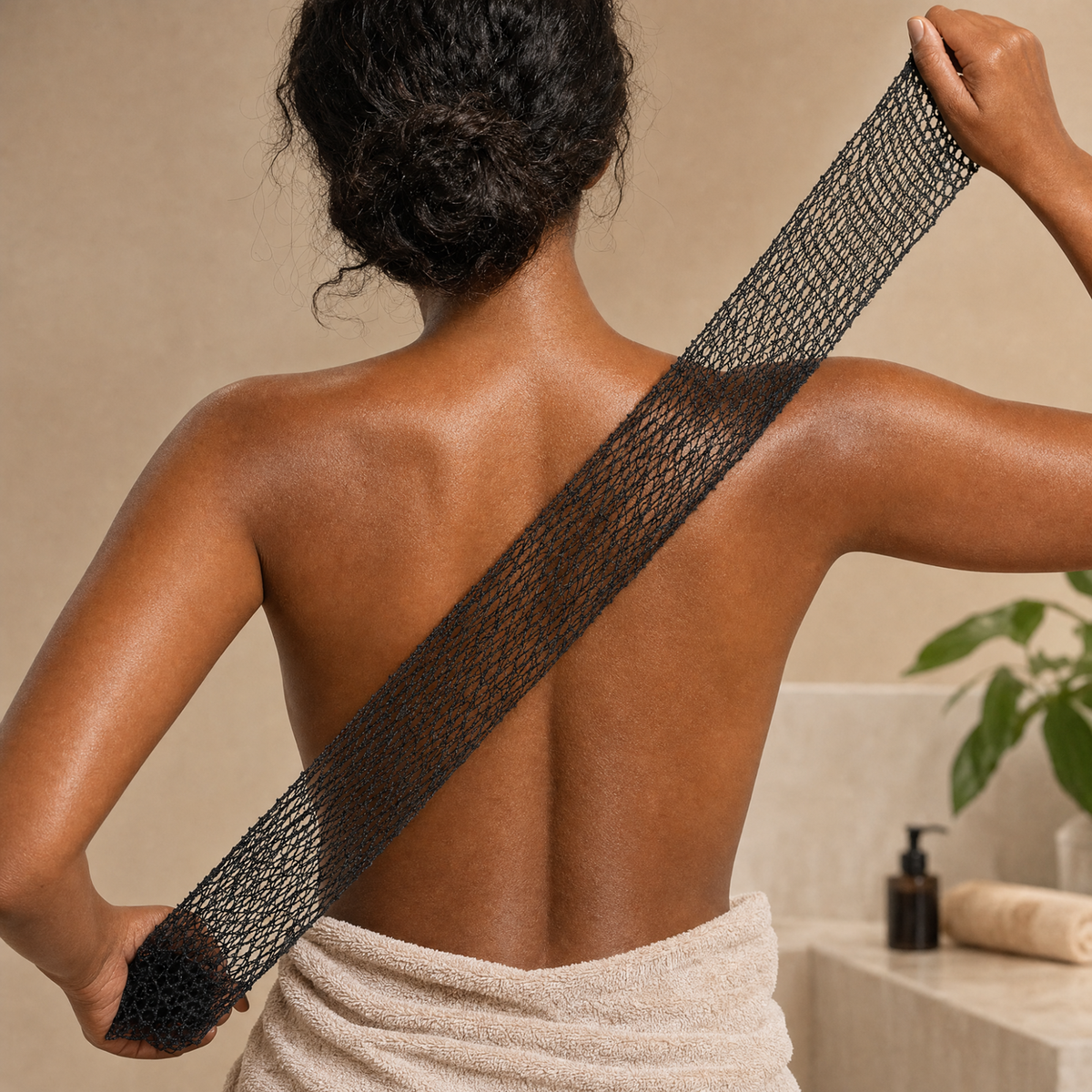 Exfolora™ – Deep-Cleansing African Net Shower Sponge