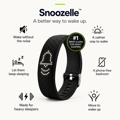 Snoozelle™ – Wearable Vibration Alarm for Gentle Daily Wake-Ups