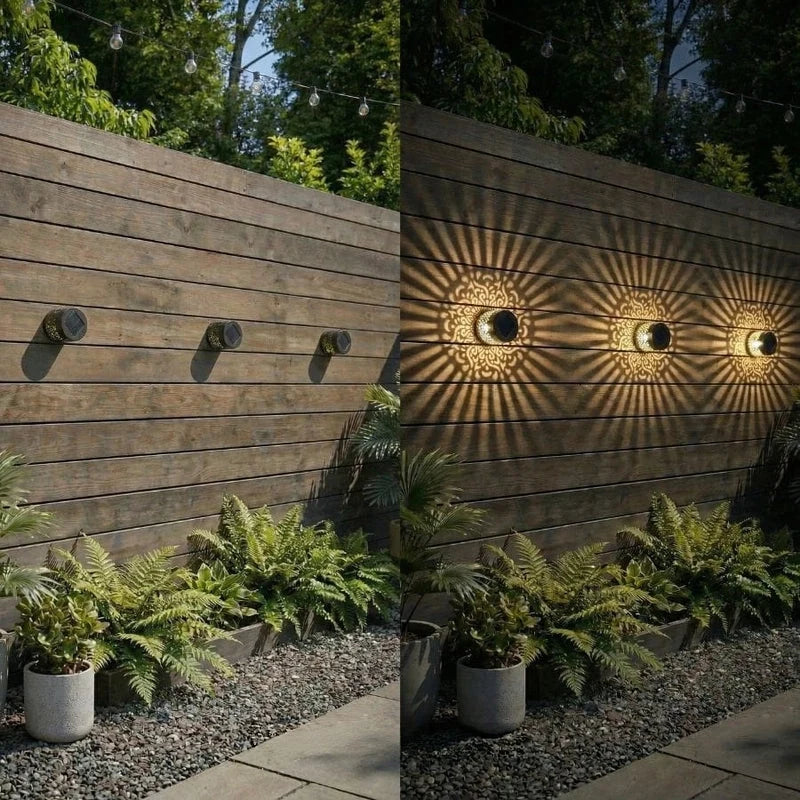 Lunara™ Solar Mandala Garden Light | Magical Light Patterns & Warm Evening Ambience