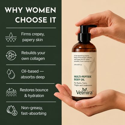 Velmira™ – Hydrating Peptide Body Oil for Soft Skin