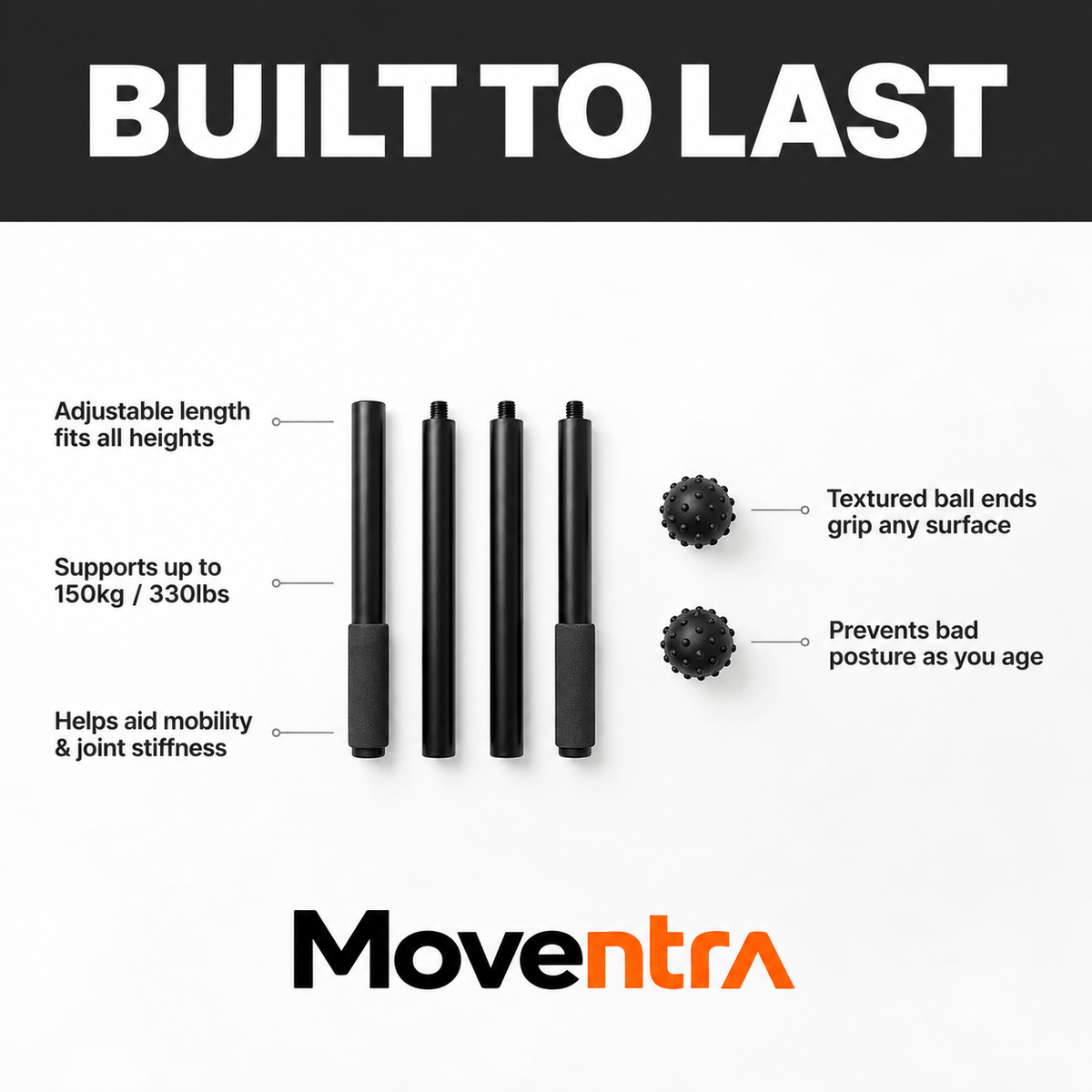Moventra™ – Professional Mobility Stick for Strength and Stretching