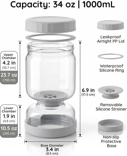 PickleViva™ – Easy-Serve Pickle Jar With Built-In Separator