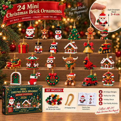 Brickora™ Mini Advent Calendar | 24 Christmas Building Sets to Build & Decorate