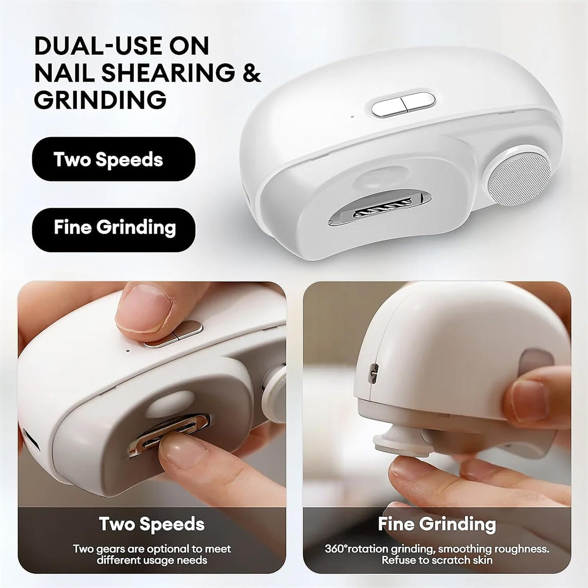 PureNails™ – Gentle Electric Nail Grinder for Smooth Nail Trimming