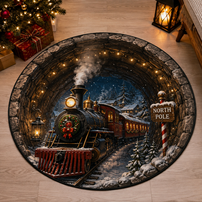 WinterVista™ 3D Christmas Illusion Rug – Magical 3D Depth for Festive Spaces