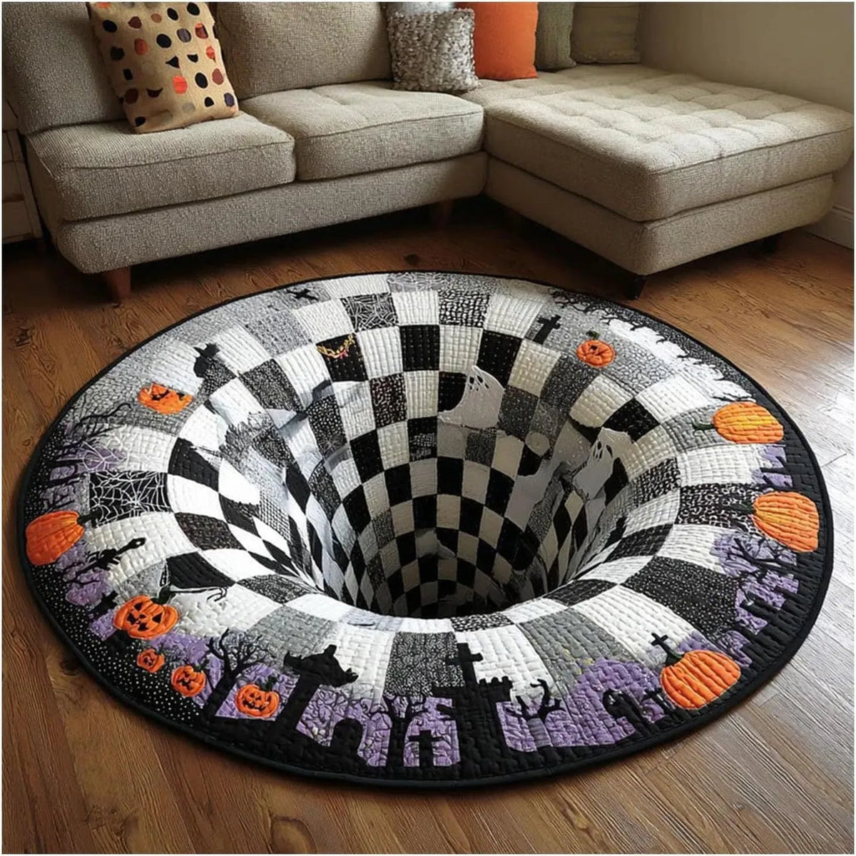 SpookDepth™ 3D Halloween Illusion Rug | Spooky Depth Effect