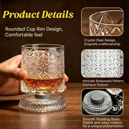 Glaciera™ – Rotating Crystal Glass LED Table Light