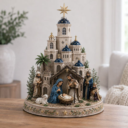 Nativora™ Illuminated Bethlehem Nativity Church Tower | Festive Christmas Atmosphere