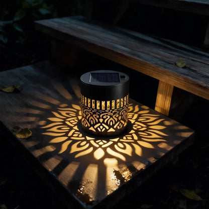 Lunara™ Solar Mandala Garden Light | Magical Light Patterns & Warm Evening Ambience
