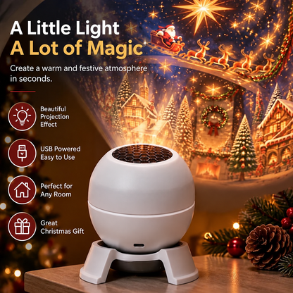 FestiGlow™ Christmas Projection Night Light | Instant Christmas Room Transformation