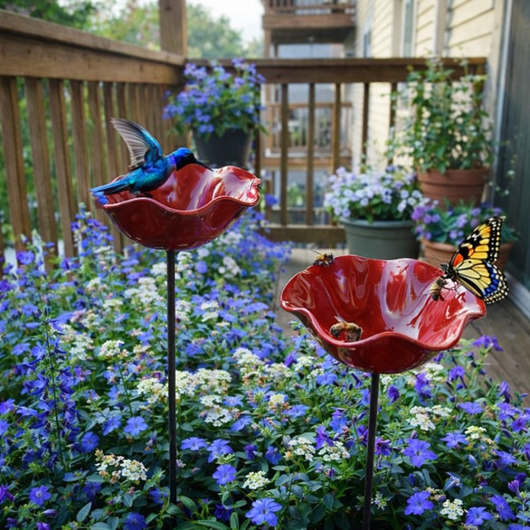 NaturaBloom™ Floral Garden Sculpture – Elegant Garden Décor for Birds & Pollinators