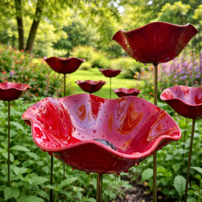 NaturaBloom™ Floral Garden Sculpture – Elegant Garden Décor for Birds & Pollinators