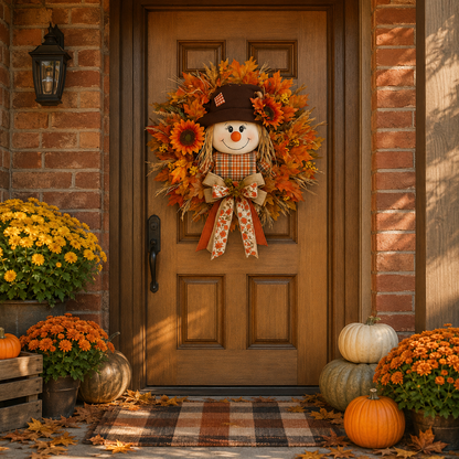 AutumnGlow™ Fall Wreath with Lights | A Warm Welcome for Your Front Door