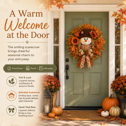 AutumnGlow™ Fall Wreath with Lights | A Warm Welcome for Your Front Door