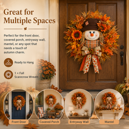 AutumnGlow™ Fall Wreath with Lights | A Warm Welcome for Your Front Door