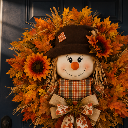 AutumnGlow™ Fall Wreath with Lights | A Warm Welcome for Your Front Door