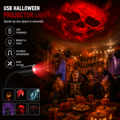 SpookLume™ HD Halloween Projector – 6 Spooky Designs for Instant Halloween Atmosphere