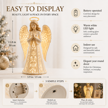 LumiAngel™ Christmas Angel Light – Warm Golden Glow for Hope & Love | Meaningful Christmas Décor