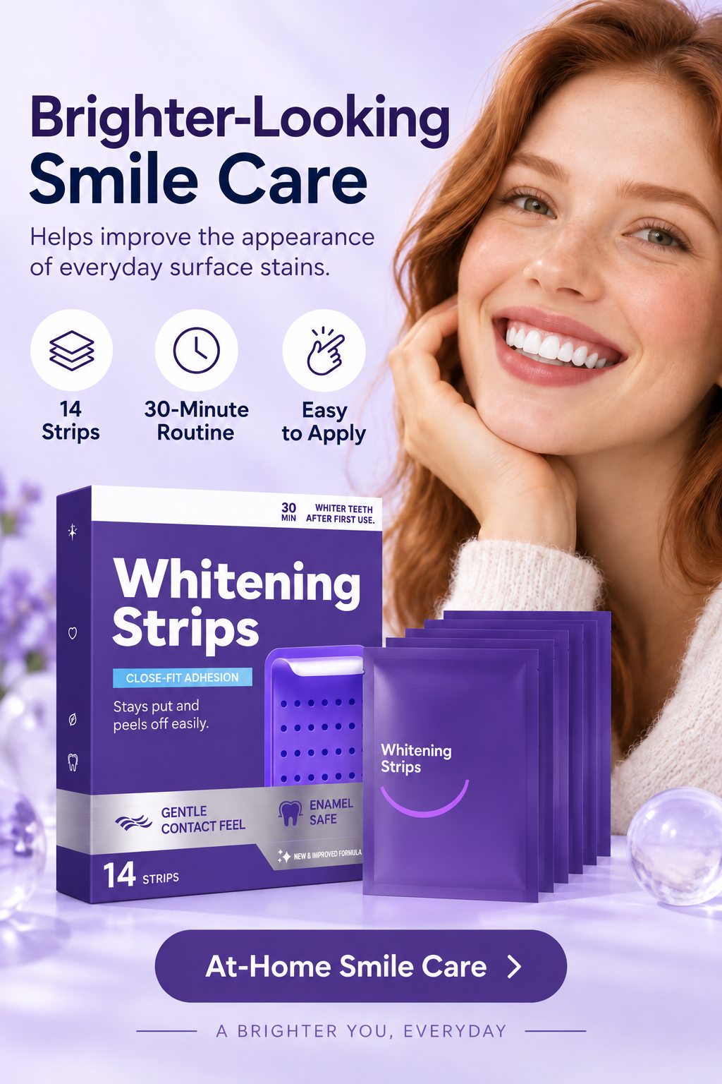 Puriva™ Purple Whitening Strips | Brighter-Looking Smile