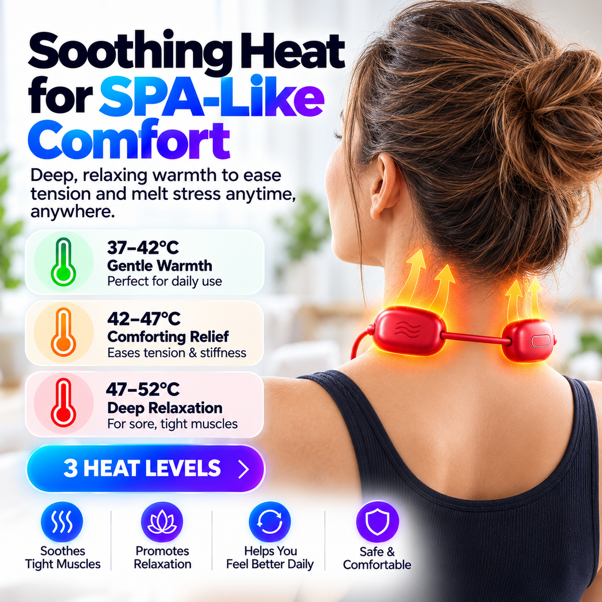 Nexora™ Neck Massager | Soothing Heat & Everyday Relaxation