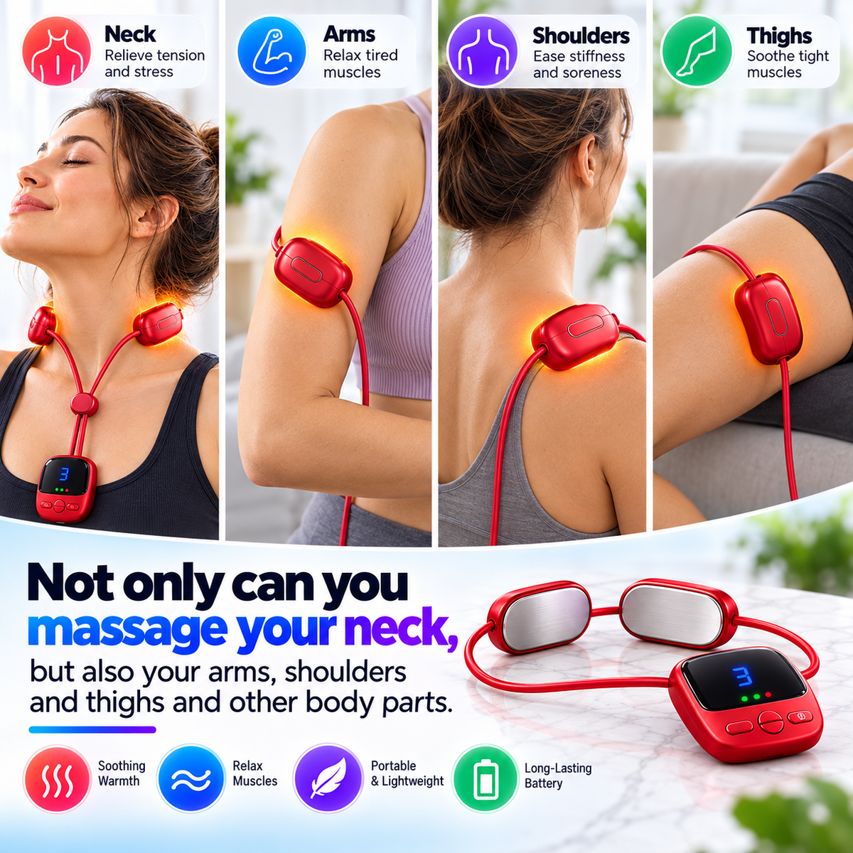 Nexora™ Neck Massager | Soothing Heat & Everyday Relaxation