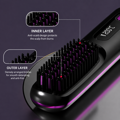 SleekGo™ Portable Cordless Hair Straightener | Smooth, Frizz-Free Hair On the Go