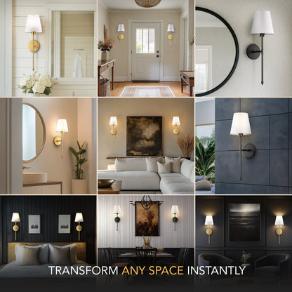 Aurevia™ – Stylish Cordless Wall Sconces Set of Two