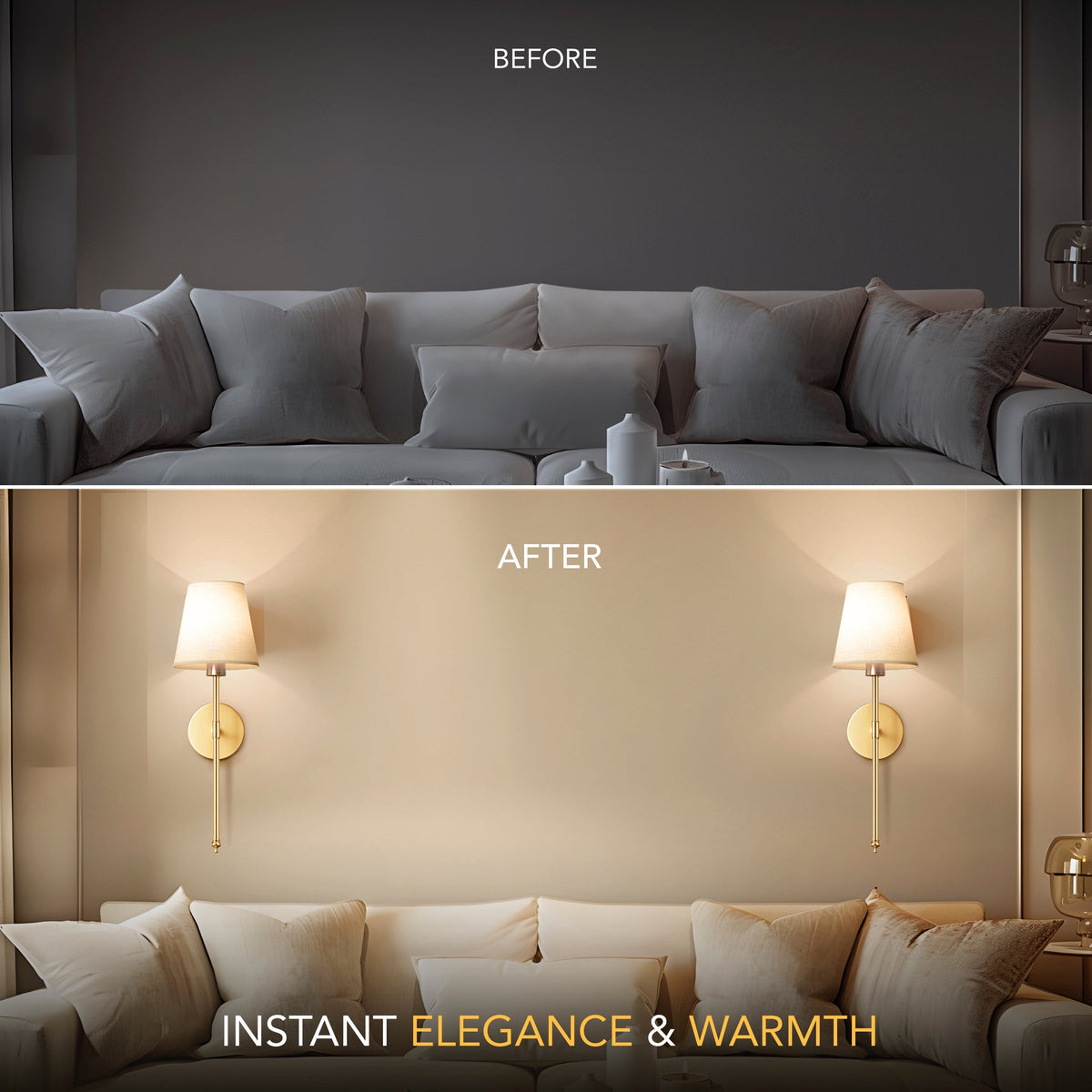Aurevia™ – Stylish Cordless Wall Sconces Set of Two