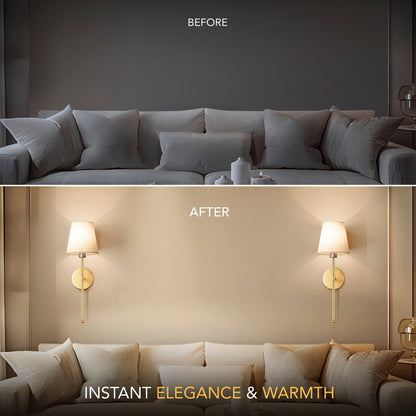 Aurevia™ – Stylish Cordless Wall Sconces Set of Two