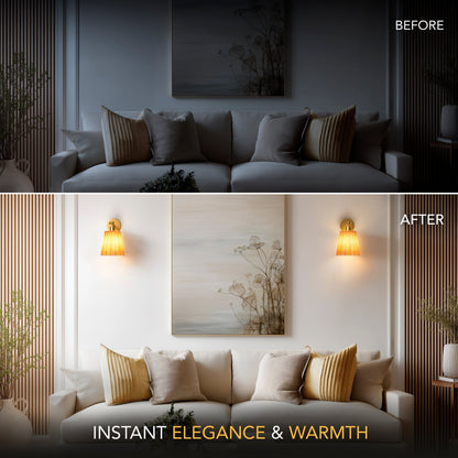 NaturaGlow™ – Stylish Wireless Wall Sconce for Home Décor