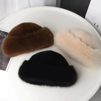 FurLuxe™ Elegant Faux Fur Winter Hat | Cosy Warmth Meets Elegant Winter Style