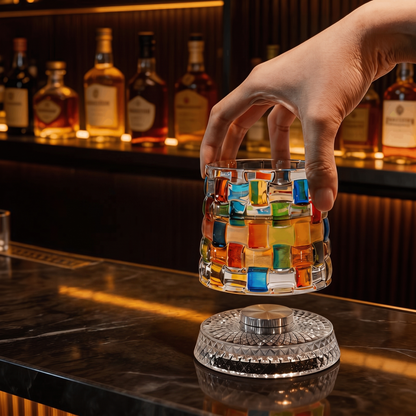 VinoSpin™ Rotating Whisky Glass | Stylish Drinking with a Gentle Swirling Motion
